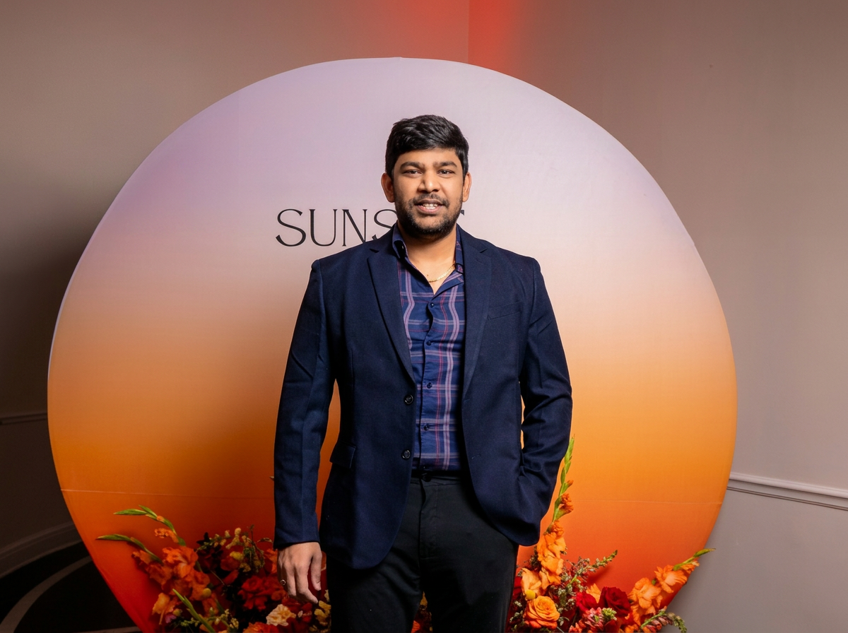 Vishnu Kiritee Guttikonda — editorial portrait at industry gala