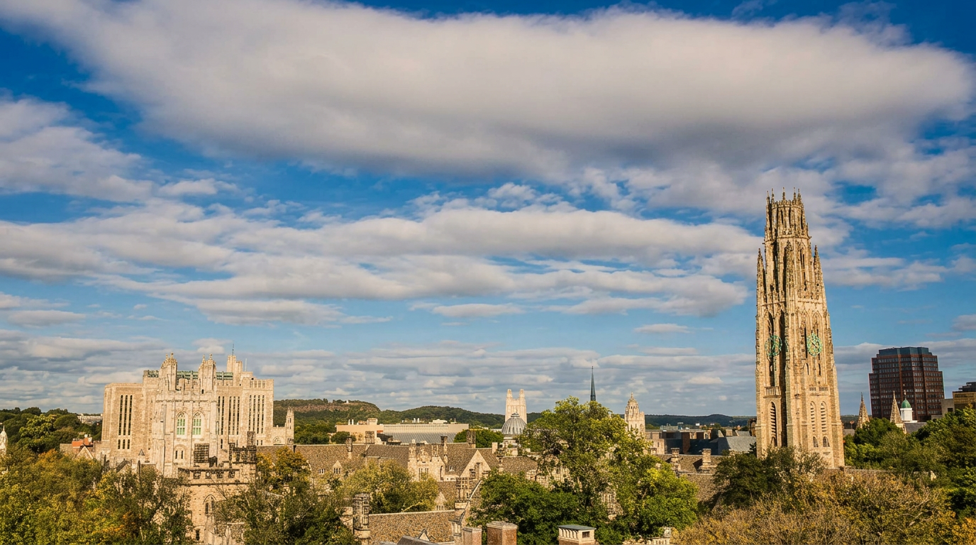 Yale skyline with Harkness Tower